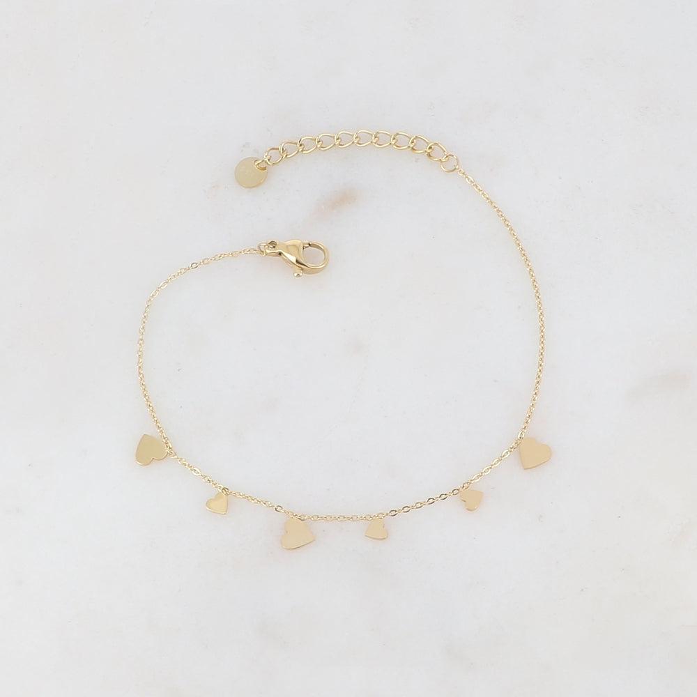 Bracelet avec pampilles coeurs