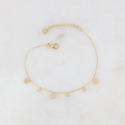 Bracelet avec pampilles coeurs