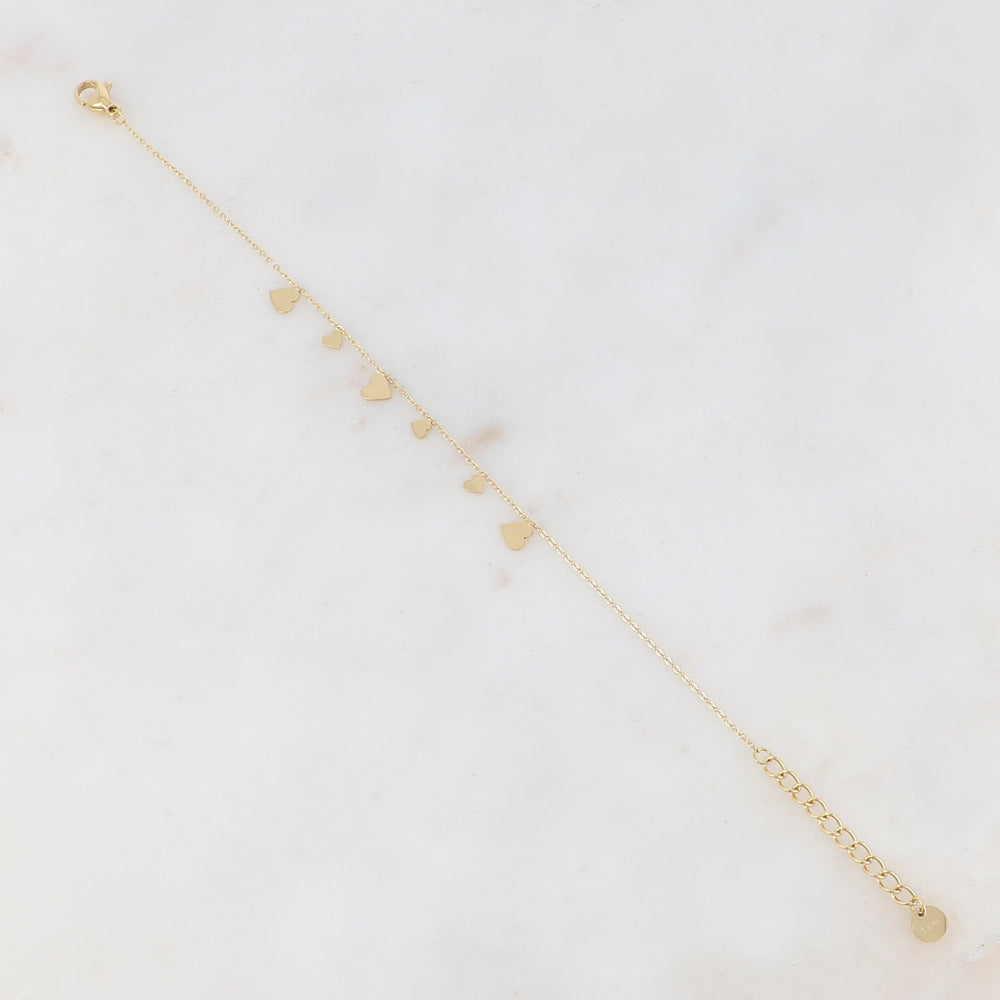Bracelet avec pampilles coeurs