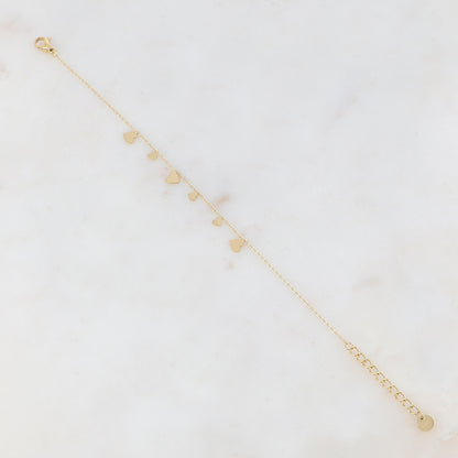 Bracelet avec pampilles coeurs