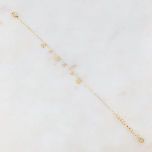 Bracelet avec pampilles coeurs