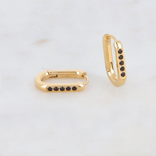 Créoles avec strass 1,2 X 2 CM