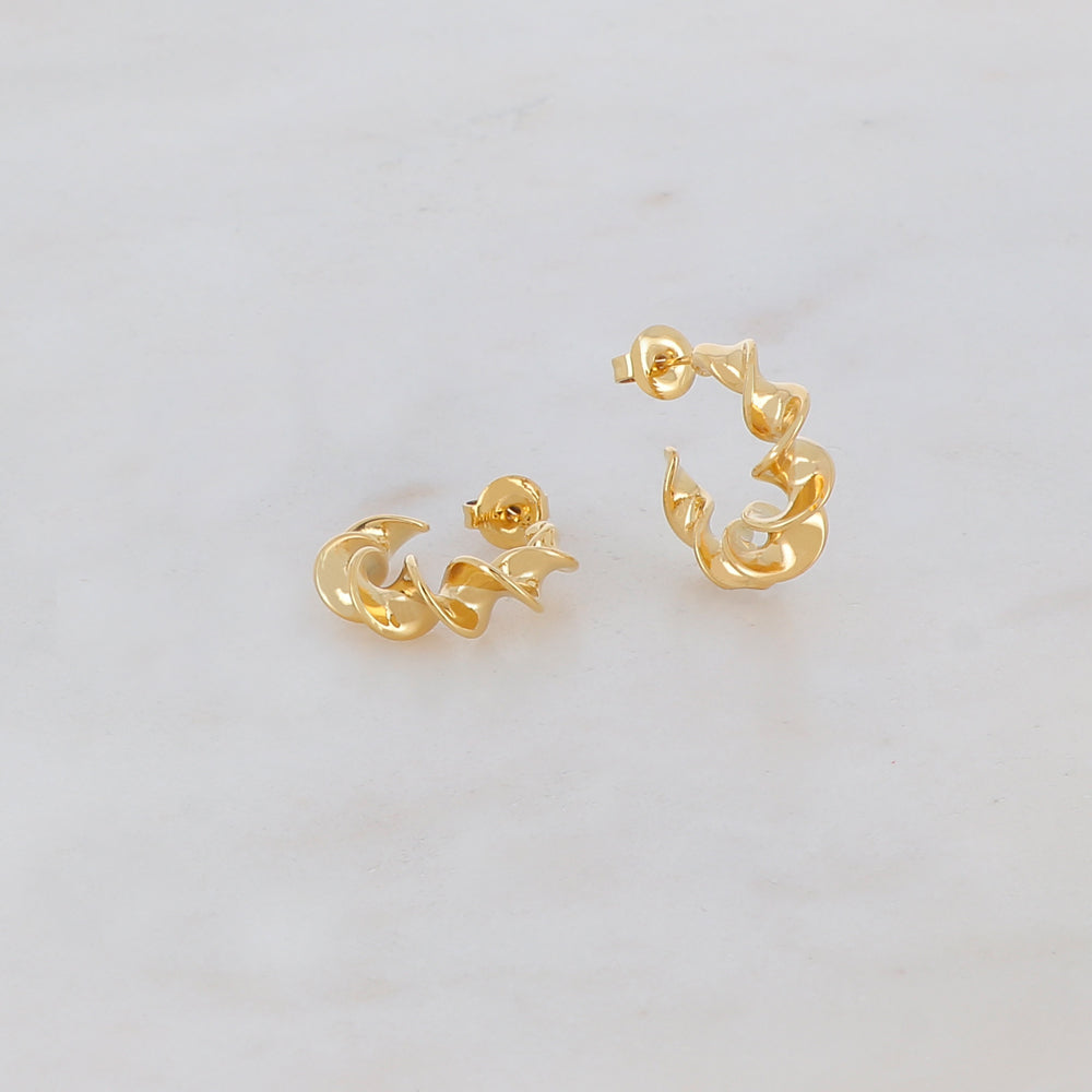 Créoles à puce ondulées (2CM)