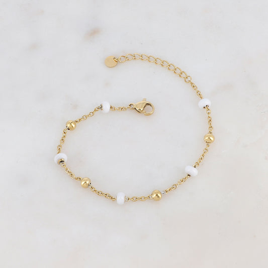 Bracelet avec petites boules et émail