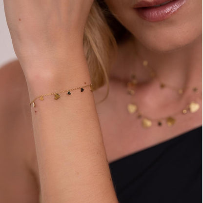 Bracelet avec pampilles coeurs