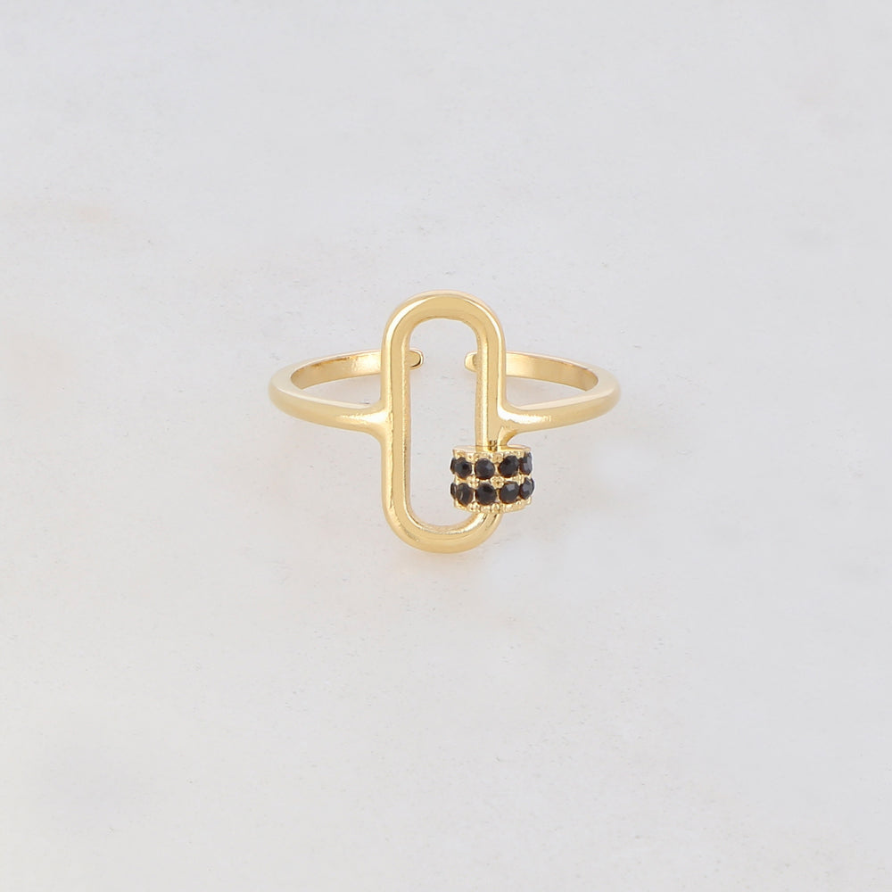 Bague fine avec anneau rectangulaire