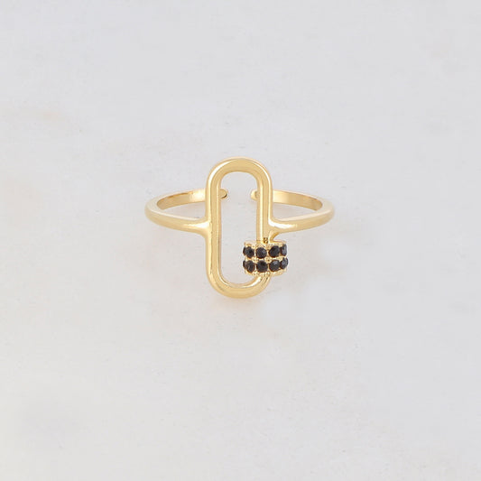 Bague fine avec anneau rectangulaire