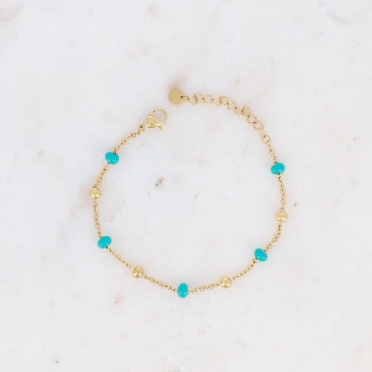 Bracelet avec petites boules et émail