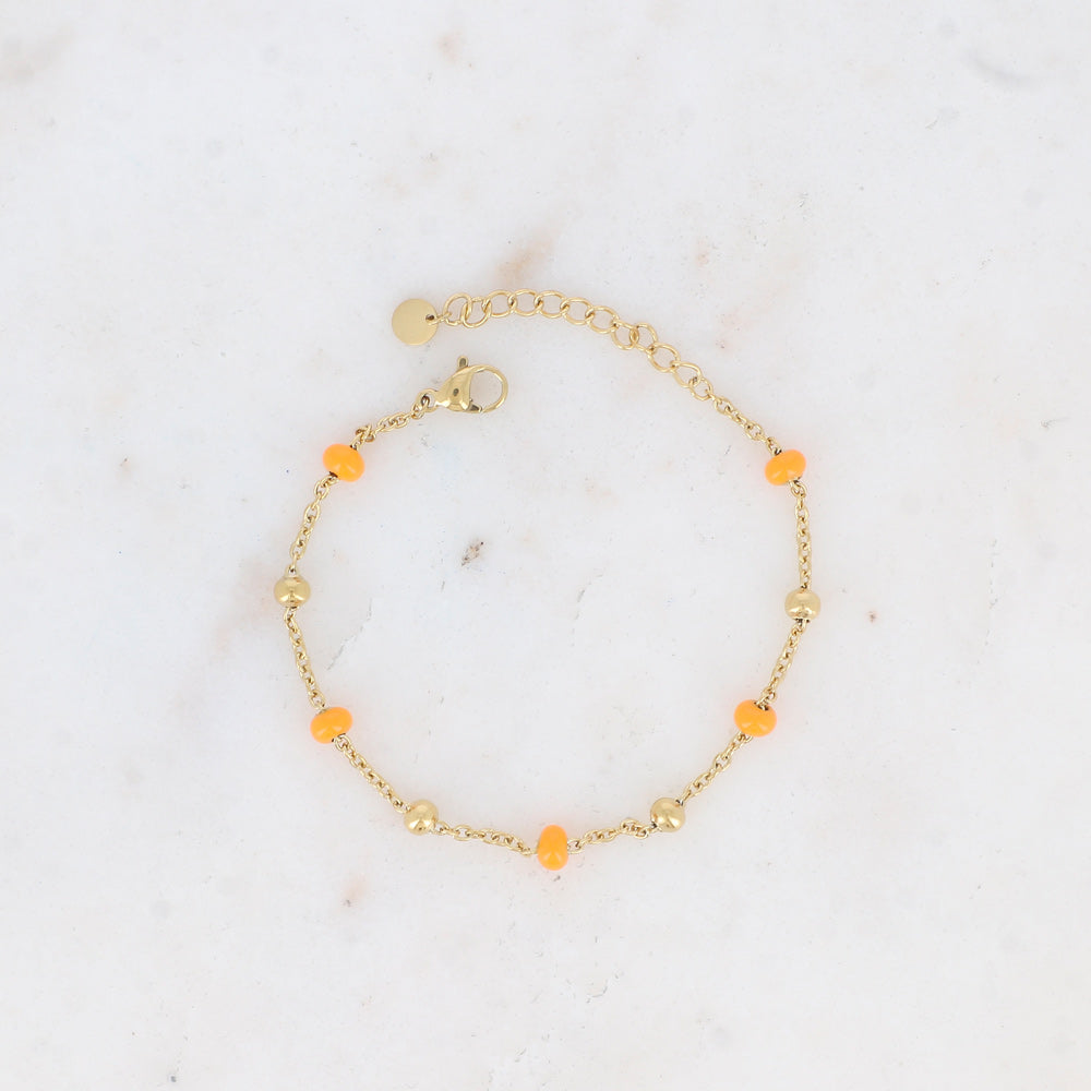 Bracelet avec petites boules et émail