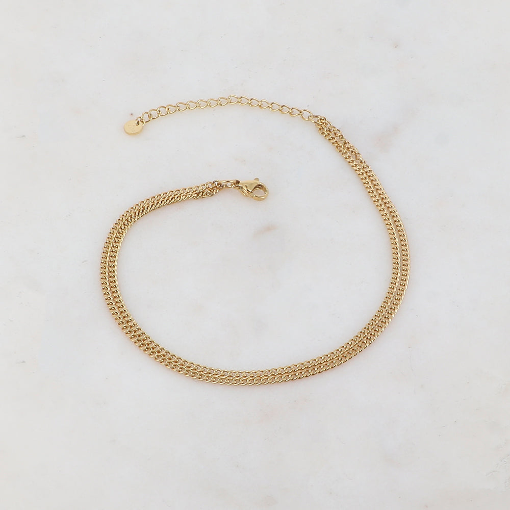 Chaîne de cheville 2 rangs (22.5+5CM)