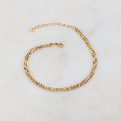 Chaîne de cheville 2 rangs (22.5+5CM)