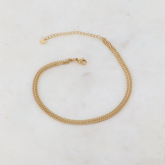 Chaîne de cheville 2 rangs (22.5+5CM)