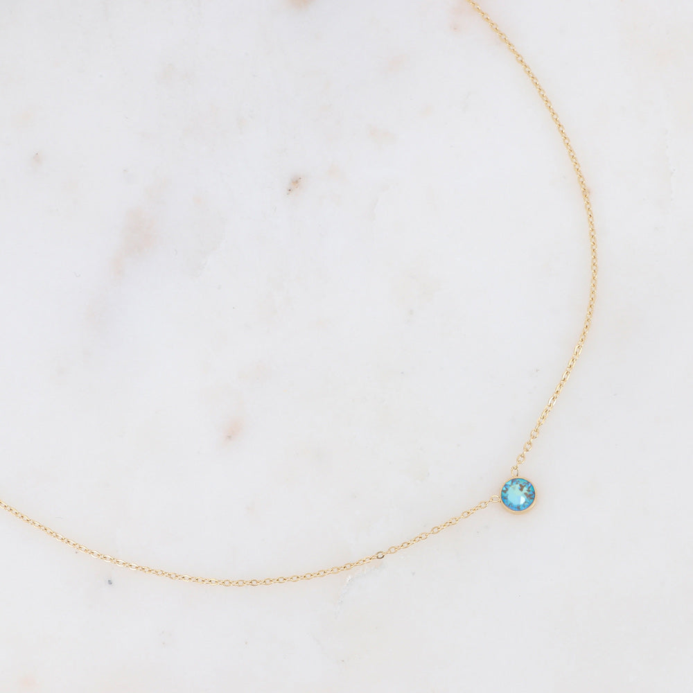 Collier orné de cristal de Swarovski® PP20 - Army green delite