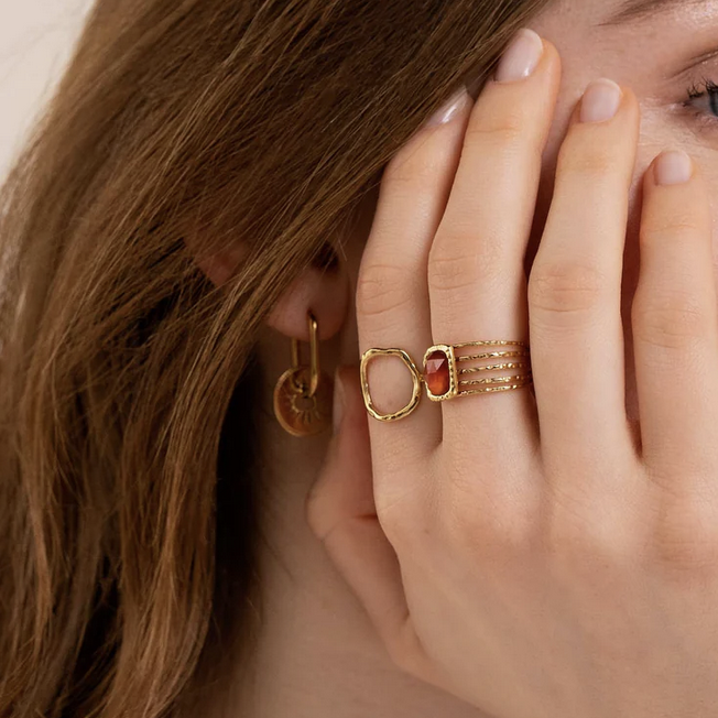 Bague en forme géométrique