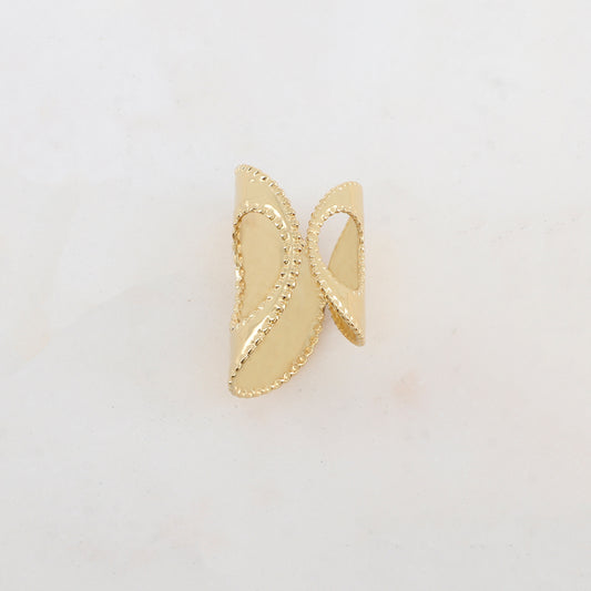 Bague ajourée aux motifs géométriques