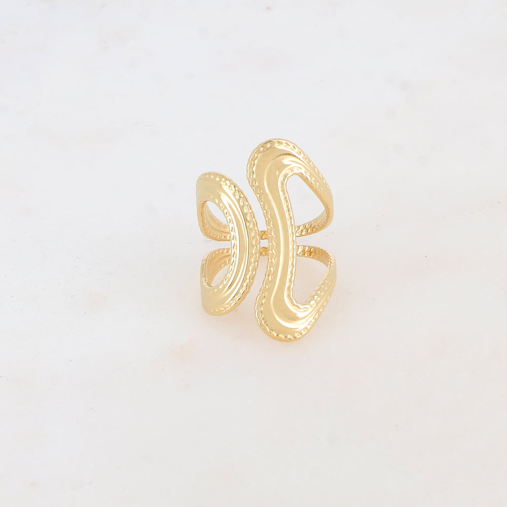 Bague graphique ajourée