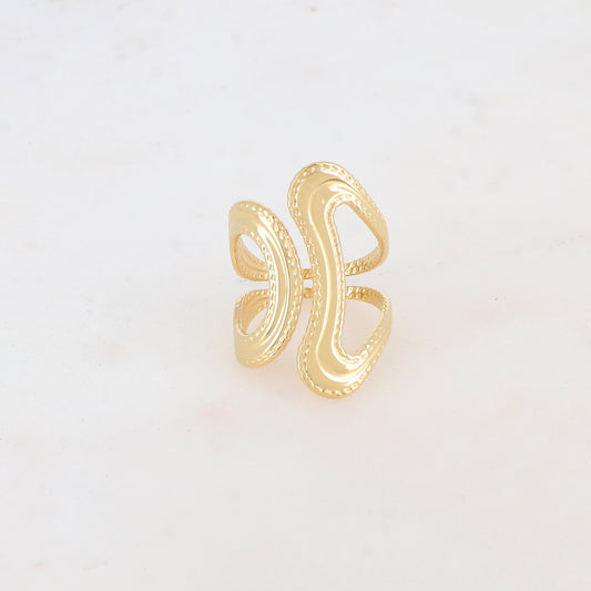 Bague graphique ajourée