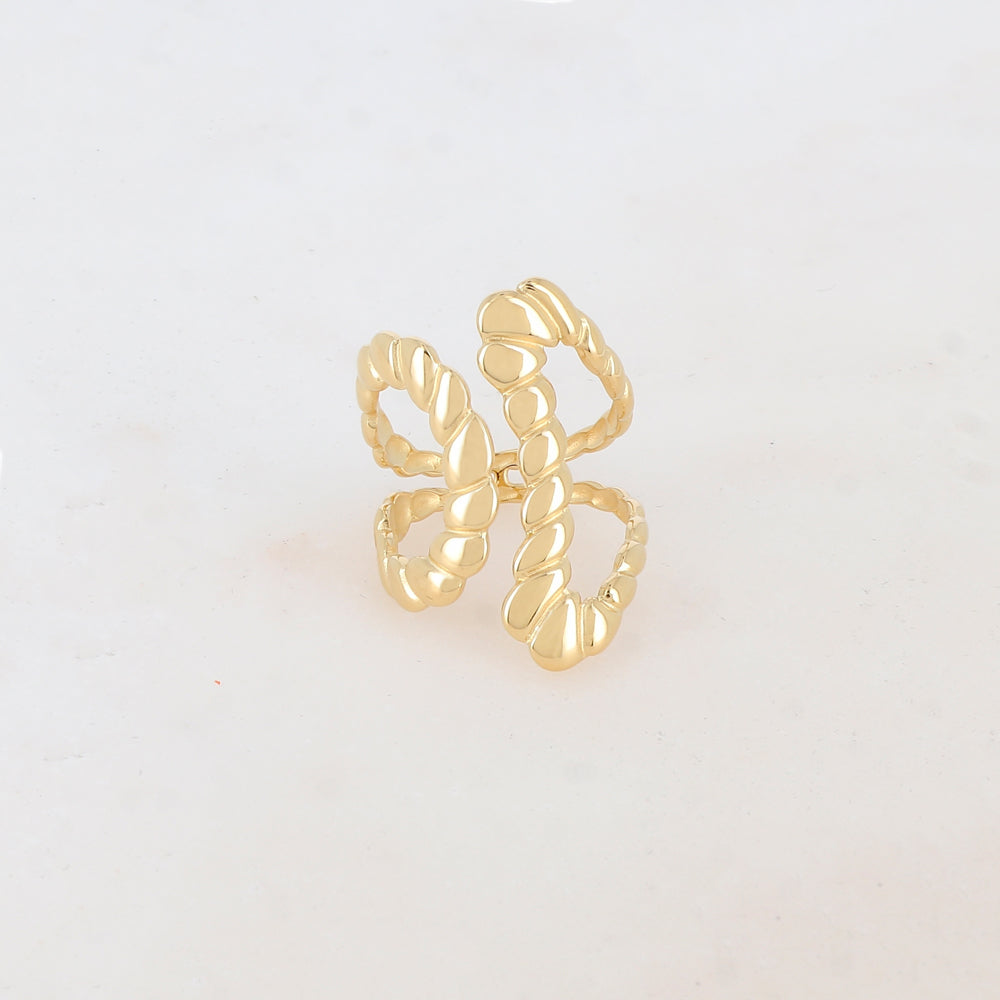 Bague graphique ajourée