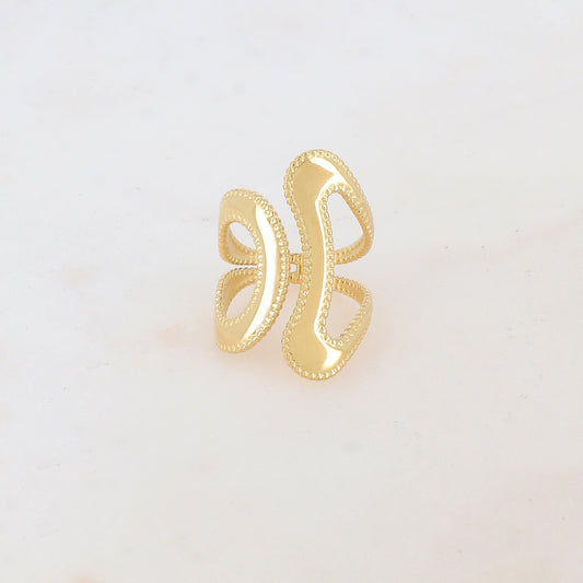 Bague ajourée, effet lisse
