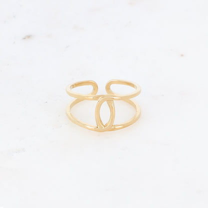 Bague martelée avec forme amande