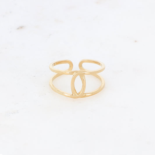 Bague martelée avec forme amande