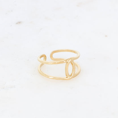 Bague martelée avec forme amande
