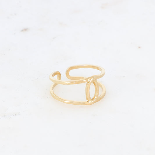 Bague martelée avec forme amande