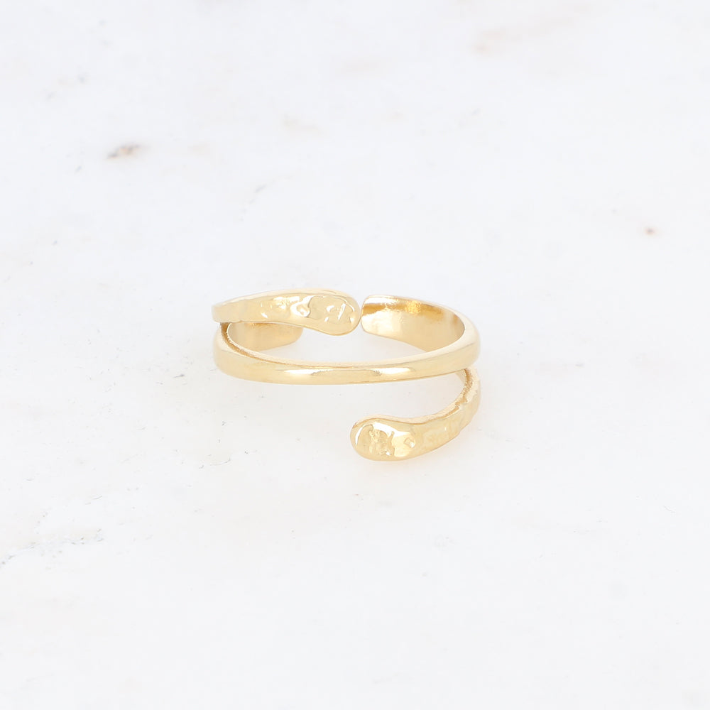Bague martelée réglable
