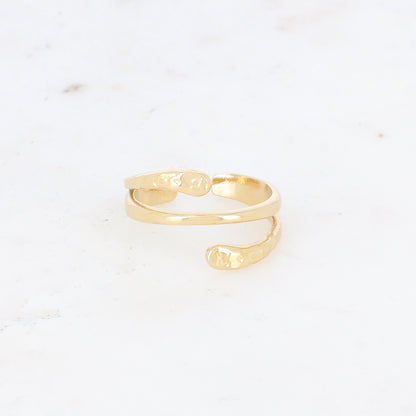 Bague martelée réglable