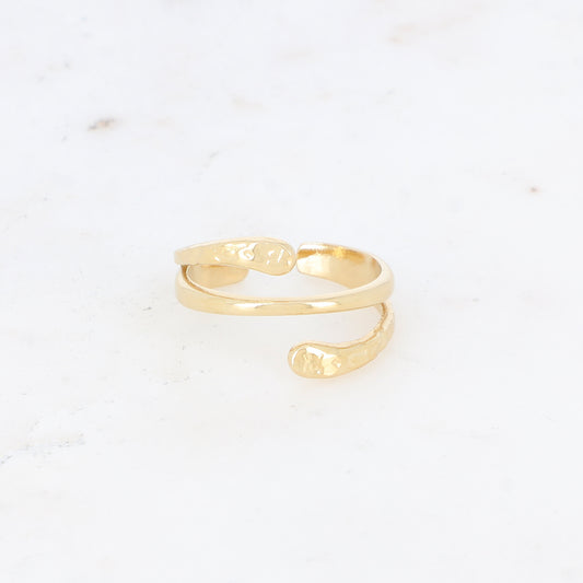 Bague martelée réglable