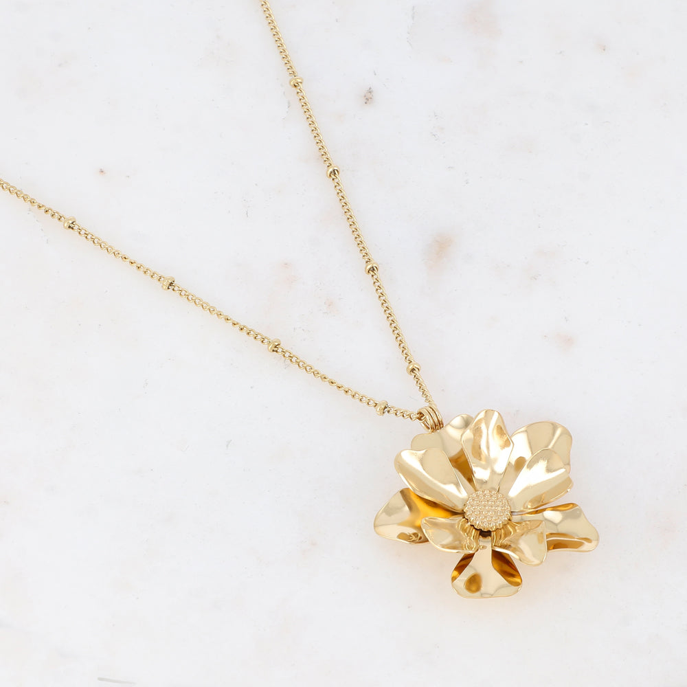 Collier avec fleur 40+5 cm