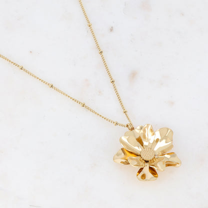 Collier avec fleur 40+5 cm
