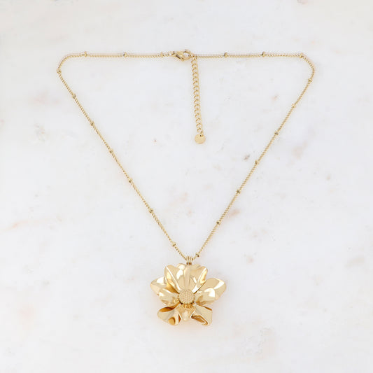 Collier avec fleur 40+5 cm