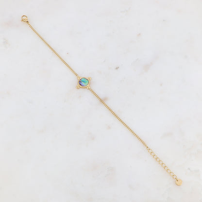 Bracelet avec pampille ornée de nacre, feuille de nacre
