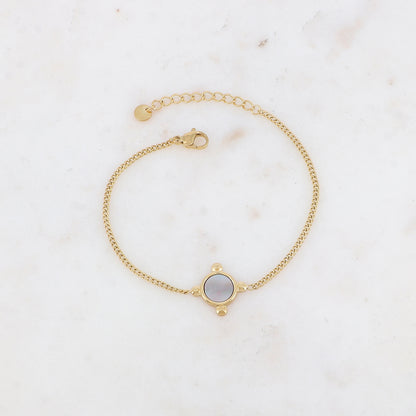 Bracelet avec pampille ornée de nacre, feuille de nacre
