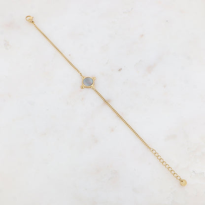 Bracelet avec pampille ornée de nacre, feuille de nacre