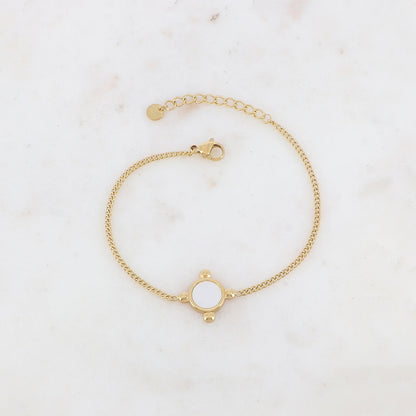 Bracelet avec pampille ornée de nacre, feuille de nacre