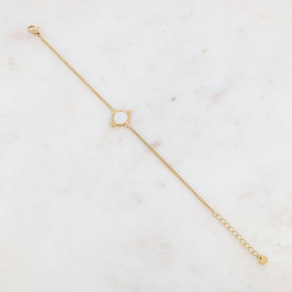 Bracelet avec pampille ornée de nacre, feuille de nacre