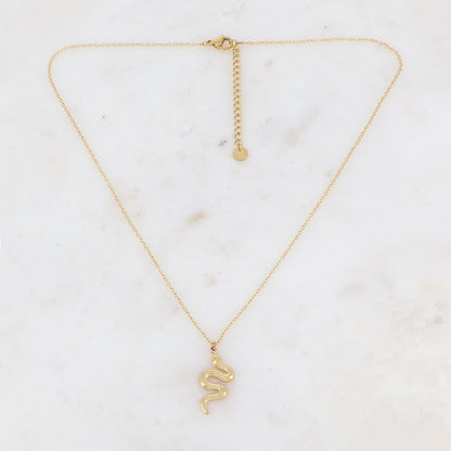 Collier avec serpent 40+5 cm.