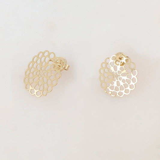B.O à puce avec motif rosace 1,8cm.