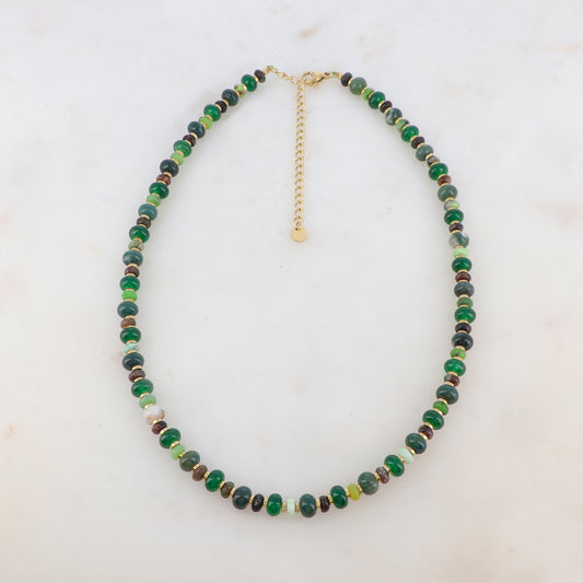 Collier avec pierres naturelles (39+7CM)