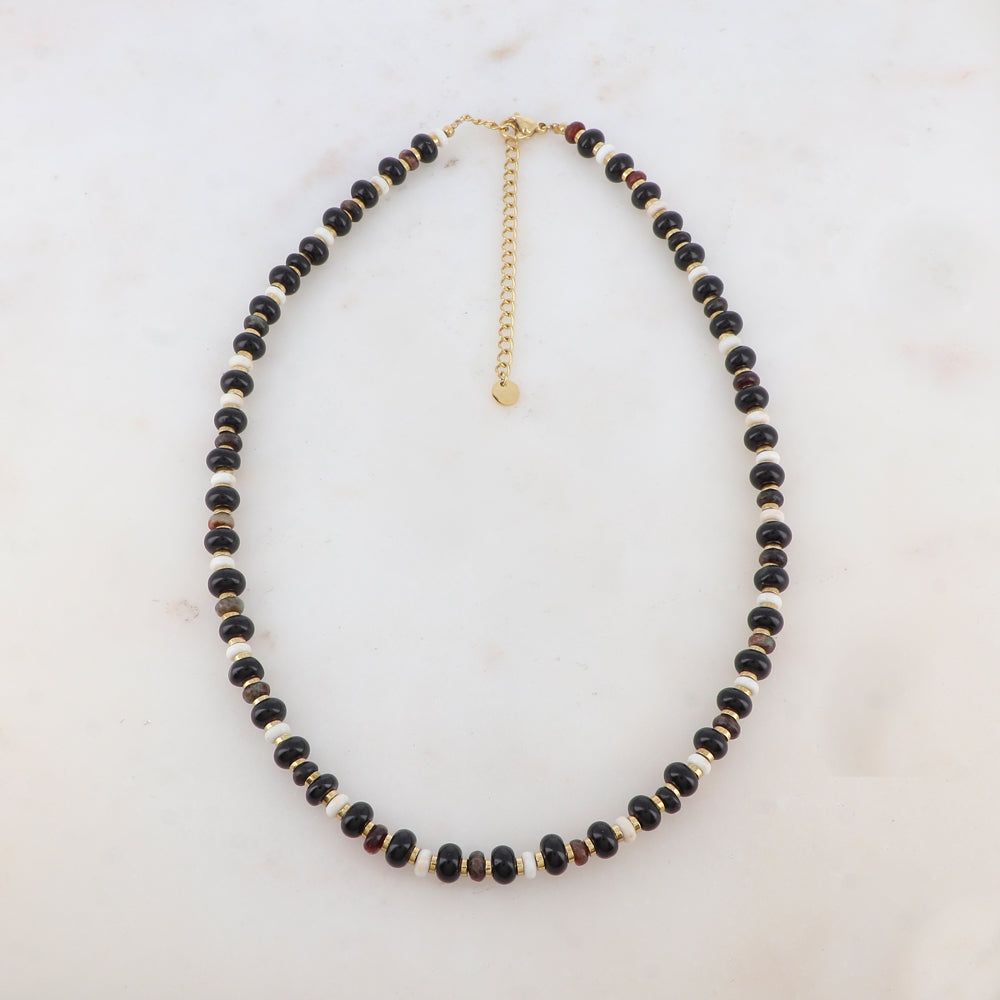 Collier avec pierres naturelles (39+7CM)