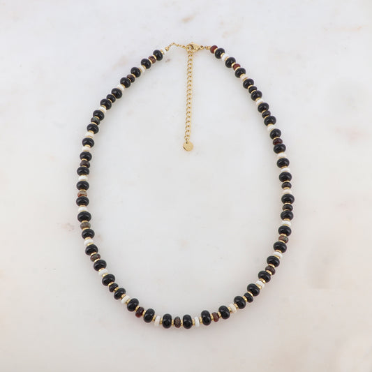 Collier avec pierres naturelles (39+7CM)