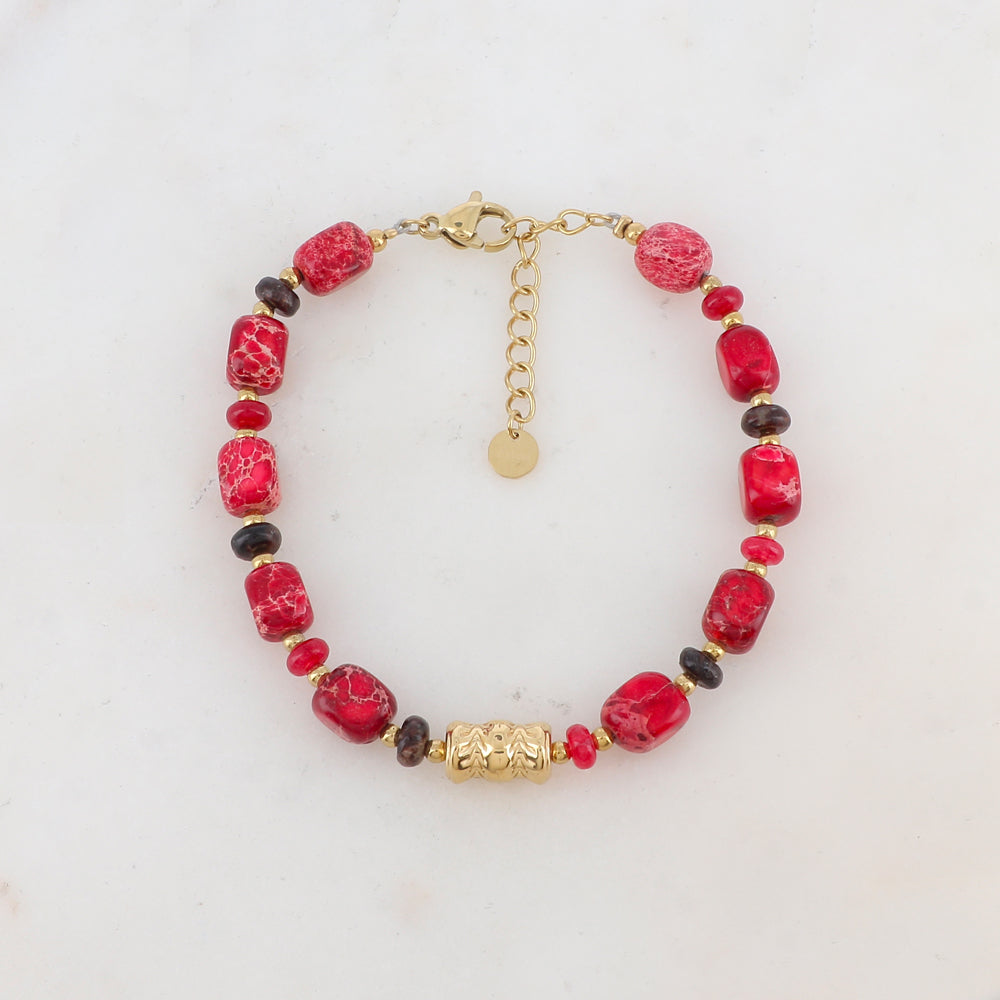 Bracelet avec pierres naturelles
