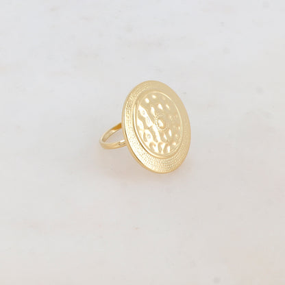 Bague ronde martelée