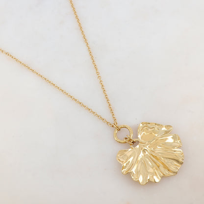 Sautoir avec pendentif feuille (80+10CM)
