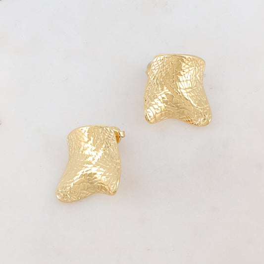 B.O à puce avec motif graphique 2,1 x 2,2 cm