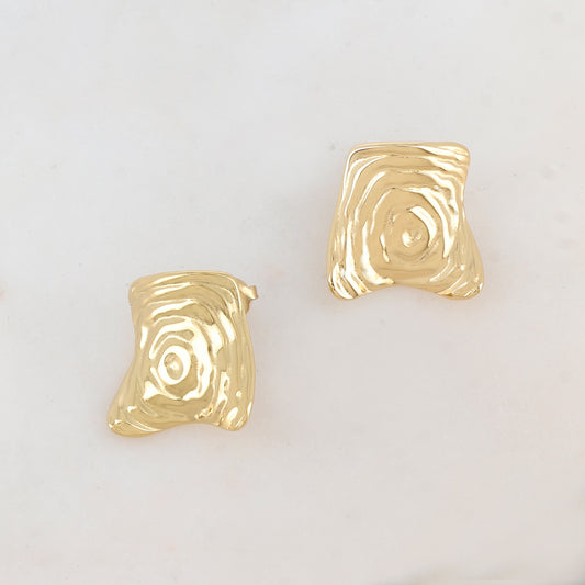 B.O à puce avec motif tourbillon 2,1 x 2,2 cm