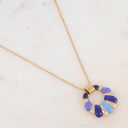 Collier avec pendentif émaillé (60+5CM)