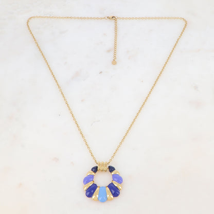 Collier avec pendentif émaillé (60+5CM)